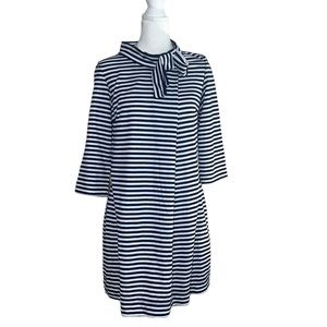 VINEYARD VINES Bow Neck Stripe Knit Dress